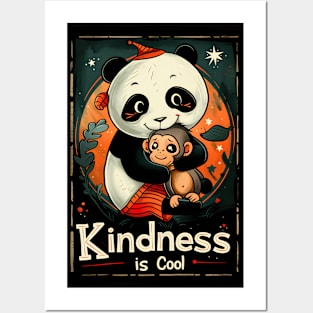 Kindness is Cool-Panda and Monkey 1 Posters and Art